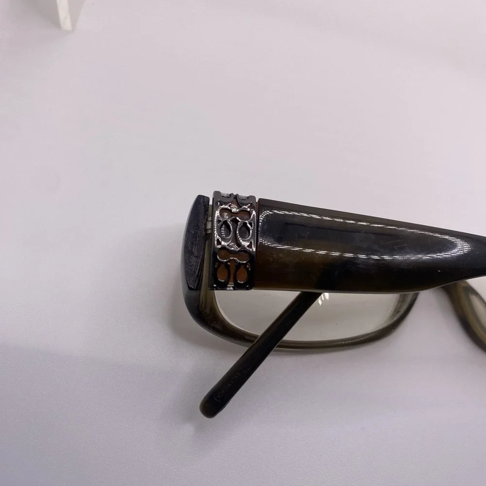 Coach Eyeglasses Women FRAME ONLY Audrina Rectangular 130 Olive Horn 828